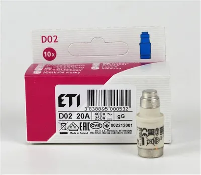 Obrázok produktu pre ETI NEOZED poistková vložka 002212001D02 gG 20A/400V (002212001)