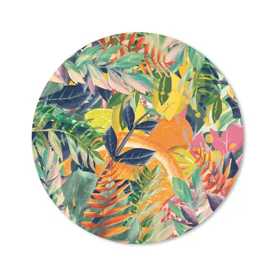 Produktbild von MuchoWow® Mauspad Mousepad Blumen - Dschungel - Tropisch 50x50 cm - Mousepads - Maus Mat - Pad - Mausunterlage - Vinyl