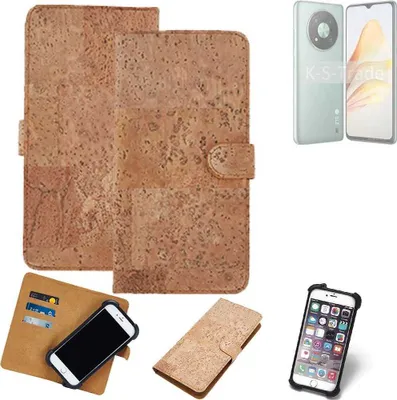 Produktbild von K-S-Trade Hülle kompatibel mit ZTE XiaoXian 50  Kork Handyhülle Cover  Schutzhülle TPU Case Bumper in Hellbraun, (1x)