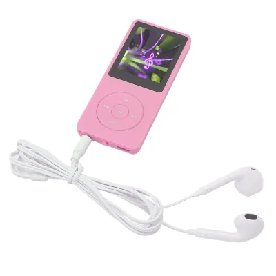 Immagine prodotto di Lettore MP3 MP4, schermo da 1,8 pollici, 8 GB di memoria, 64 GB espandibili, 30 ore di riproduzione, lettore musicale sportivo multifunzionale, rosa