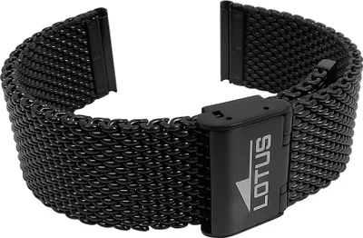 Produktbild von Lotus Uhrenarmband 21mm schwarz Milanaise Edelstahl 18700/1 > 18700/2