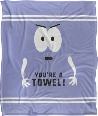Obrázek produktu pro South Park - Deka "You're A Towel", hedvábná, superměkká TV24681 (jedna velikost) (levandulová/černá/bílá)