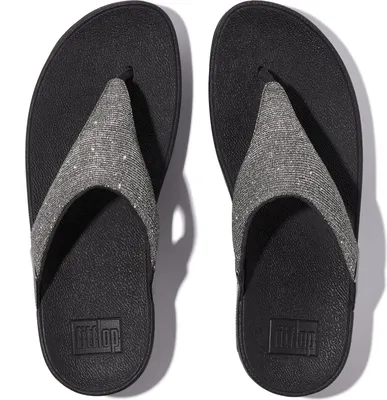 Produktbild von FITFLOP FitFlop Lulu Shimmerlux Toe-Post Sandals GRAU 39