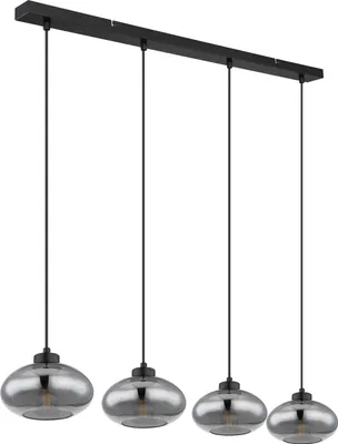 Produktbild von Globo Lighting Hängeleuchte Metall schwarz matt, 4x E27
