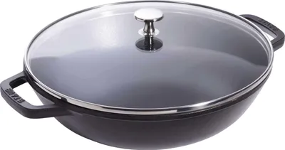 Produktbild von Gusseisen Wok 30 cm mit Deckel