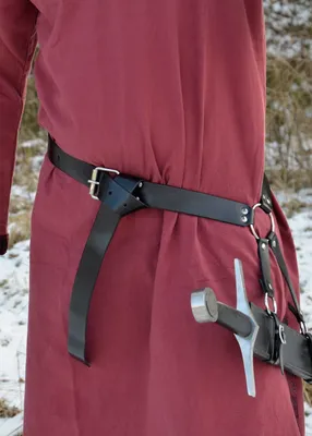 Produktbild von Mittelalter Schwertgürtel aus schwarzem Leder