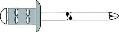 Immagine prodotto di Gesipa 1433883 Rivetto cieco (Ø x L) 3,2 mm x 8 mm Acciaio inox Alluminio 1000 pz