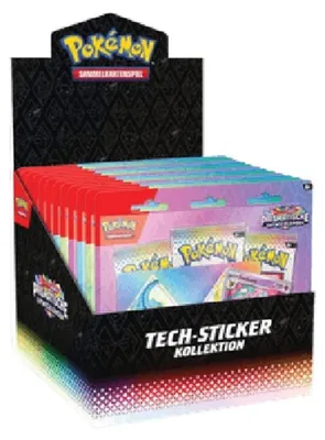 Zdjęcie produktu dla Pokemon Prismatic Evolutions: Tech Sticker Collection Display