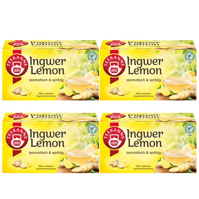 Produktbild von Teekanne Ingwer Lemon Ingwertee mit spritziger Zitrone 35g 4er Pack