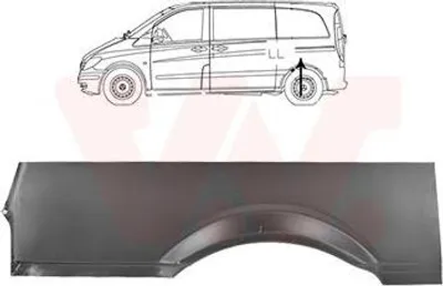 Produktbild von VAN WEZEL Seitenwand Reparaturblech passend für MERCEDES-BENZ VIANO (W639) VITO Bus (W639) VITO / MIXTO Kasten (W639)