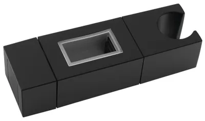 Zdjęcie produktu dla Wspornik do szyny prysznicowej 30x15mm, ABS/czarny mat
