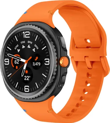Produktbild von Strap-it Silikonband mit Schnallenverschluss - passend für Samsung Galaxy Watch 8 - 40mm / Galaxy Watch 8 - 44mm / Galaxy Watch 8 Classic (orange)