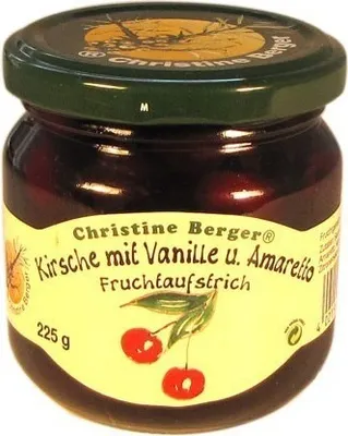 Produktbild von Fruchtaufstrich - Kirsche mit Vanille und Amaretto (225 g)