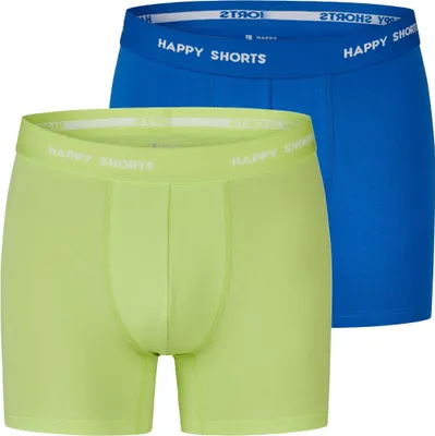 Produktbild von Happy Shorts Jungen Trunk Neon 2-Pack neonlime-blue - Größe 140