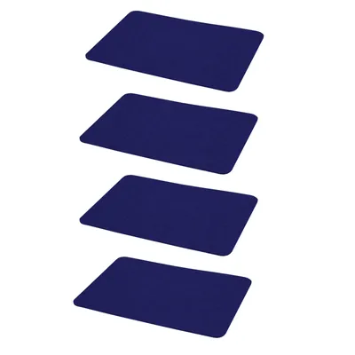 Produktbild von 4er Set Platzmatte Filz 44 x 30 cm Navyblau Tischsets Untersetzer Rechteckig Tischmatten Platzsets Filzuntersetzer