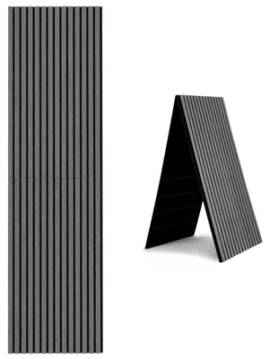 Produktbild von Vigevee 1 Stück faltbares Akustikpaneel in Holzoptik mit Filz, 240 x 60 cm, Silbereiche