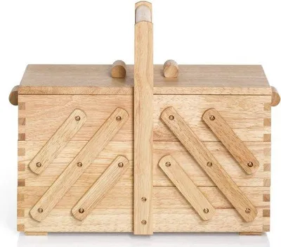 Image de Boîte de rangement Famanu en bois clair - Beige/Marron
