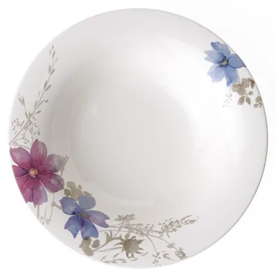 Image de Villeroy & Boch, ensemble de bols à soupe Mariefleur Gris, gamme Basic, 4 pièces