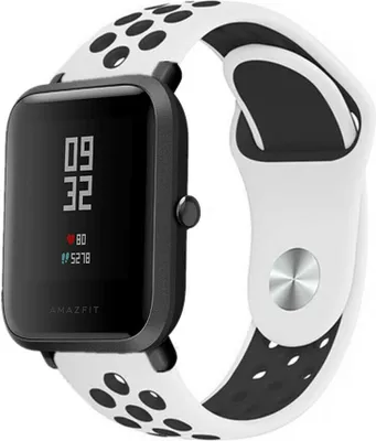 Produktbild von Strap-it Xiaomi Amazfit Bip Sportarmband (Weiß/Schwarz)