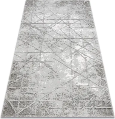 Zdjęcie produktu dla Dywan AKRYL VALS 3949 Abstrakcja przecierany  szary 80x250 cm