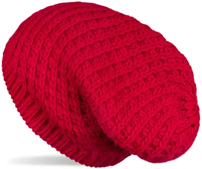 Produktbild von styleBREAKER Uni Strick Beanie Mütze grob gestrickt, Slouch Longbeanie, Grobstick Winter Strickmütze 04024158