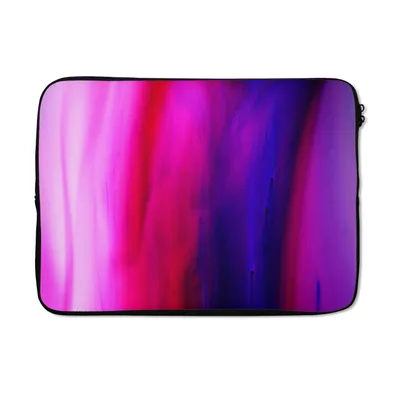 Produktbild von MuchoWow® Laptop Hülle 13 Zoll Färben - Rosa - Lila - Abstrakt Laptoptasche - Laptophülle - Sleeve - Rundumschutz