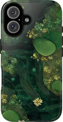 Produktbild von Geometrische Seerosen und Blumen – Hülle Kompatibel mit iPhone 16