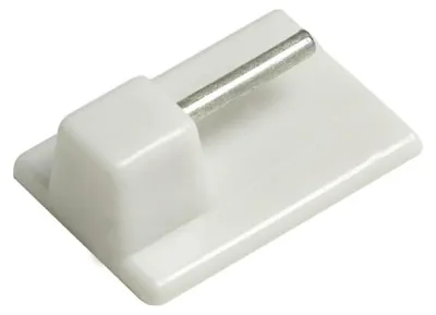Selbstklebende Gardinenhaken, 10 Stück, Kunststoff, Weiß