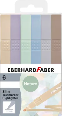 Immagine prodotto di EBERHARD FABER 551505 EBERHARD FABER evidenziatore Slim, colori naturali, confezione da 6 pezzi