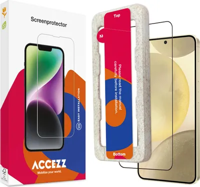 Immagine prodotto di Samsung Galaxy S25 Plus Screenprotector: Accezz Gehard glas Full Cover screenprotector metapplicator - Transparent