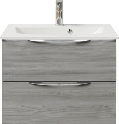 Produktbild von Pelipal Badmöbel-Set Sunline 300 BxHxT 67 x 49,9 x 48 cm Frontfarbe grau Badmöbel-Set mit Waschtisch Mineralmarmor