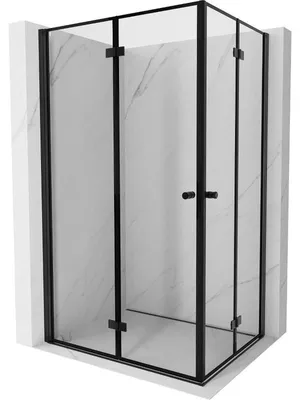 Obrázek produktu pro Mexen Mist-F Duo skládací sprchový kout levý 120 x 90 cm, černý rám, černá - 8A6-120L-090P-70-70