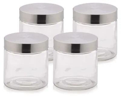 Image de Boîtes de conservation en verre kela avec couvercle BERA, lot de 4, pots de conservation de 0,8 L, idéales pour la préparation de repas