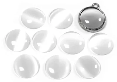 Produktbild von Vintageparts Cateye Cabochons in weiß, 12 mm, 8 Stück