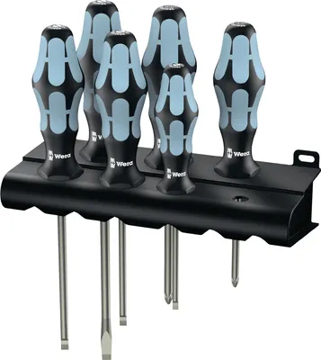 Produktbild von Wera 3334/6 Schraubendrehersatz Edelstahl + Rack