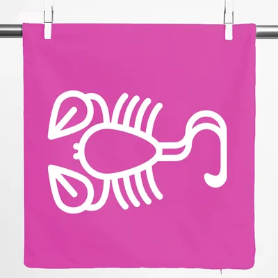Produktbild von Huuraa Kissenbezug Skorpion Sternzeichen Symbol 40x40cm Fuchsia Baumwolle Dekokissenbezug Geschenkidee