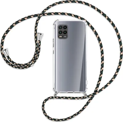 Produktbild von Handykette Backcover-Schutzhülle mit Band (Metall silberfarben) für Xiaomi Mi 10 Lite 5G (Zoom) - camouflage