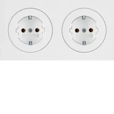 Zdjęcie produktu dla Berker 47202089, Typu F, Biały, Termoplastyczny, 250 V, 16 A, 50/60 Hz