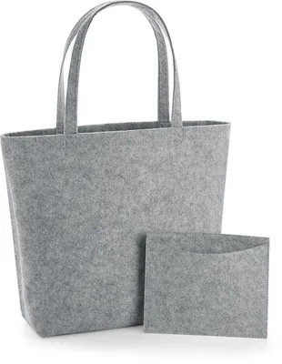Immagine prodotto di BagBase BG721 | Shopper in feltro 49 x 39 x 13,5 cm - Colore: Grigio Melange - Taglia: Unica