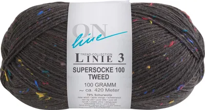 Produktbild von ONline Supersocke Tweed, Linie 3, 100 g, ca. 420 m Farbe 806