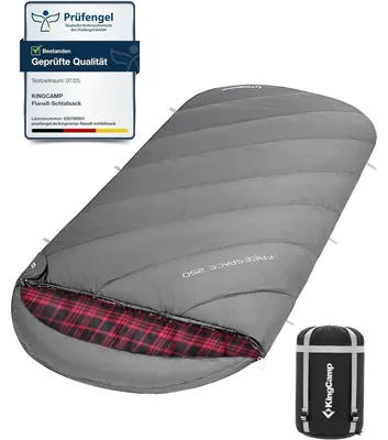 Productafbeelding van Slaapzak voor op een matras, XXL, katoen, flanel, voor volwassenen, warm, geschikt voor winter en alle seizoenen, 220x100 cm, grijs