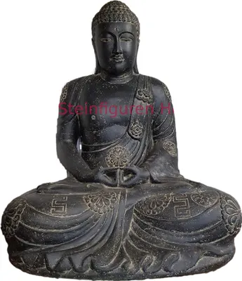 Produktbild von Wunderschöner Buddha Groß Sitzend bestehend aus Steinguss perfekt für den Garten die Terasse oder den Vorgarten ist Frostfest Witterungsbeständig und Neu 100cm H, KA-BR-BJAS-100