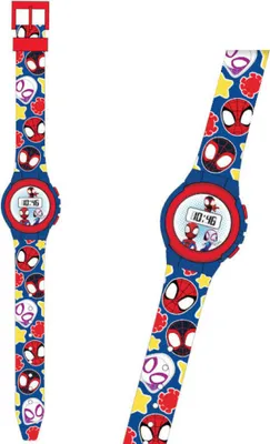 Produktbild von Spiderman Kinderuhr digital Spidey Friends Armbanduhr