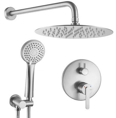 Productafbeelding van Rea Inbouw Regendoucheset Ontario Brush Nickel + Box