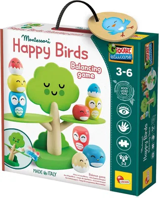 Produktbild von Montessori-Holzspielzeug – Holzbalance – Balance- und Koordinationsspiel – für Kinder von 3 bis 6 Jahren – aus natürlichem Holz – fördert die Feinmotorik