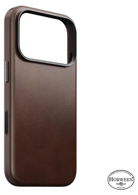 Produktbild von Leder Handyhülle für iPhone 18 Pro / 17 Pro mit MagSafe, Traditional Leather Case Horween Series, rustikales Braun