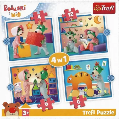 Image de Trefl Puzzles Bobaski et Ours 4 en 1
