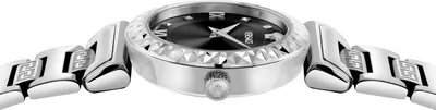 Produktbild von Versace VEGFA0225 Mini Vanity silber schwarz Edelstahl Armband Uhr Damen NEU