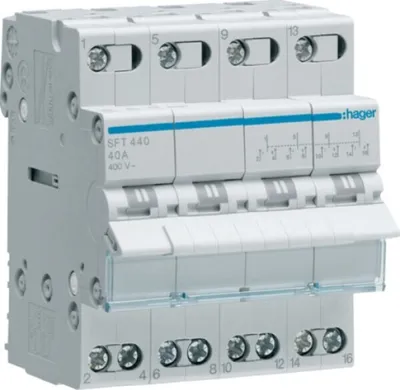 Produktbild von Przełącznik wyboru Przełącznik grupowy SFT440 Falownik modułowy Hager 4P
