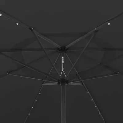 Productafbeelding van vidaXL Parasol met LED-verlichting, 400 cm, zwart